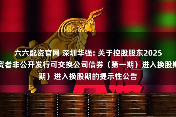 六六配资官网 深圳华强: 关于控股股东2025年面向专业投资者非公开发行可交换公司债券（第一期）进入换股期的提示性公告
